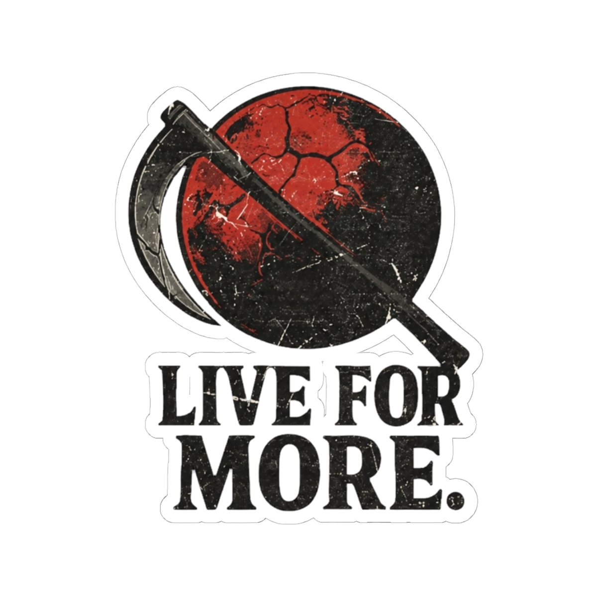 live for more red rising Sticker - alternate angle 1, merchandise