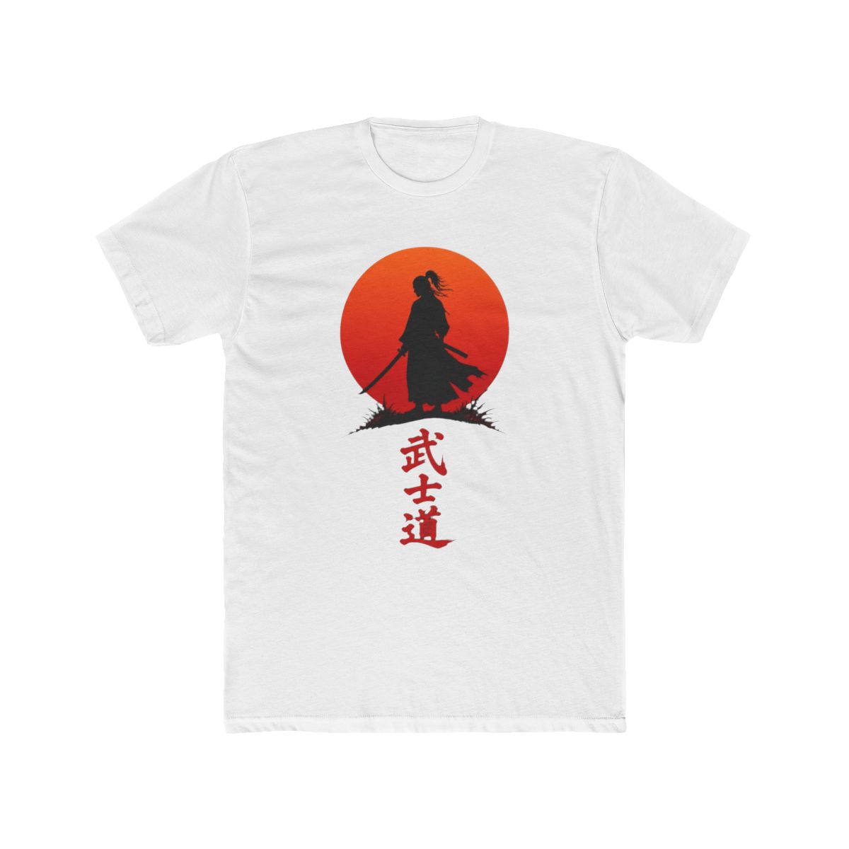 Samurai Silhouette Before a Red Rising Sun