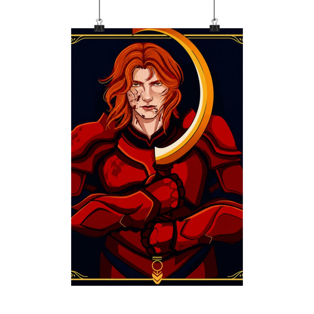 Darrow O'Lykos Red Rising - Poster Metálico 3D Texturizado Personalizado, Placa de Arte de Parede, Presente para Decoração de Mancave e Sala de Jogos, Decoração Masculina - alternate angle 4, merchandise