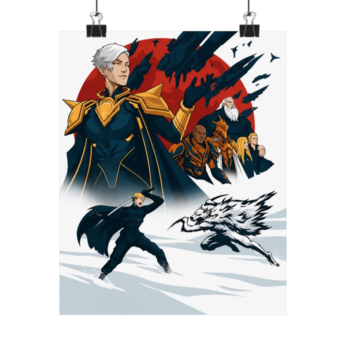 Ilustração de Personagem da Série Red Rising, Poster Metálico com Textura 3D, Arte de Parede Personalizada, Placa de Metal, Presente para Decoração de Mancave ou Quarto - alternate angle 5, merchandise