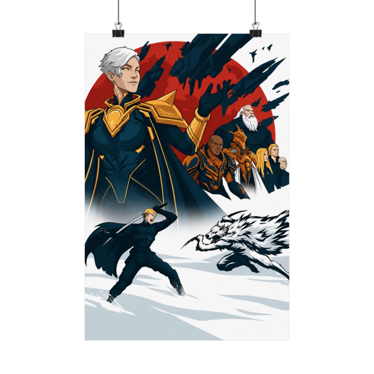 Ilustração de Personagem da Série Red Rising, Poster Metálico com Textura 3D, Arte de Parede Personalizada, Placa de Metal, Presente para Decoração de Mancave ou Quarto - alternate angle 3, merchandise