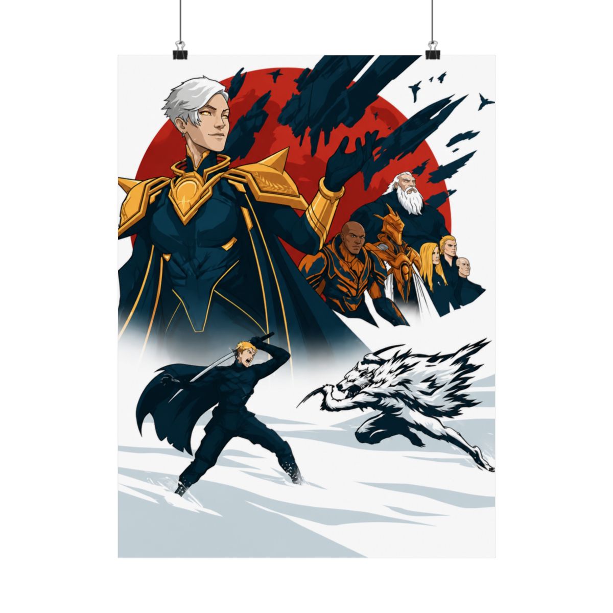 Ilustração de Personagem da Série Red Rising, Poster Metálico com Textura 3D, Arte de Parede Personalizada, Placa de Metal, Presente para Decoração de Mancave ou Quarto - alternate angle 1, merchandise