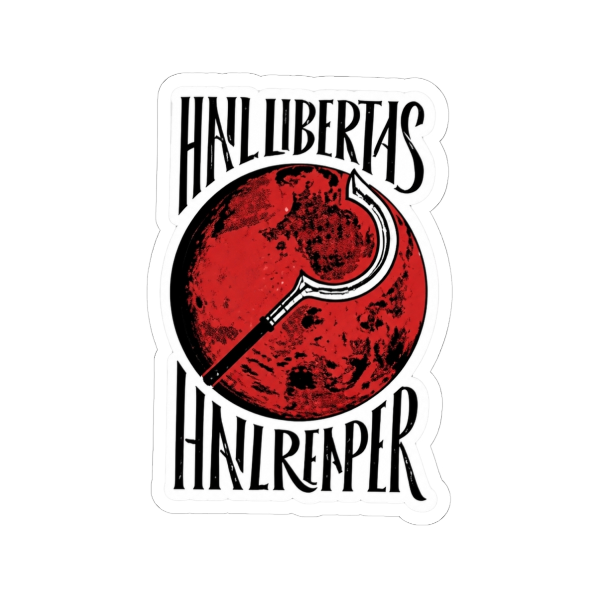 Red Rising Merch, Hail Libertas Hail Reaper Sticker, Officially - alternate angle 1, merchandise